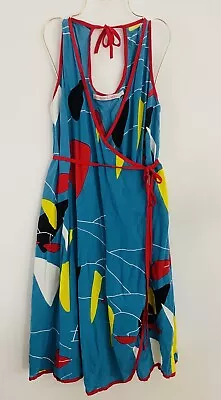 The Heron & The Fox Viscose Wrap Dress Size Small Women’s MIDI Summer Party • $5