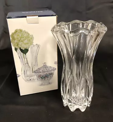 Elegant Mikasa Blossom Bud Crystal Vase 8-Inch Pre-Owned With Box • $39