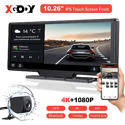 $173 • Buy 4K UHD Dash Cam Carplay Android Auto Backup Camera For Truck Car Reverse Camera
