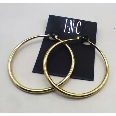 INC Internation Concepts Women’s Gold Tone Hoop Earrings 2-3/8” • $10