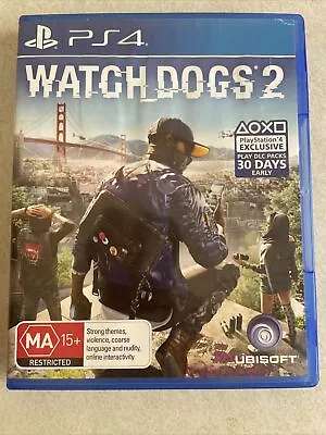 Watch Dogs 2 SONY PS4 PlayStation 4 Game Ubisoft Manual Included PAL • $10