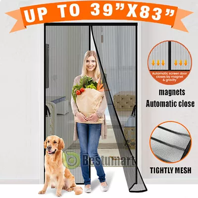 Magnetic Screen Door With Heavy Duty Strong Magnets And Mesh Curtain Transparent • $12.99