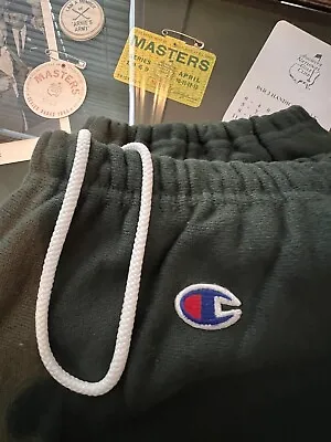 Champion Reverse Weave Sweatpants Vintage NOS XL Green 80s 90s New • $99.99