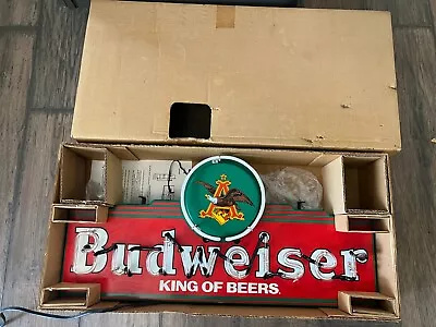 NOS Vintage 1995 Budweiser King Of Beers Promotional Neon Sign  Pickup Only • $464.37