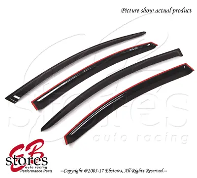 Smoke Tinted Out-Channel Vent Visor Deflector 4pcs For 2008-2009 Mazda Mazda6 • $42.79