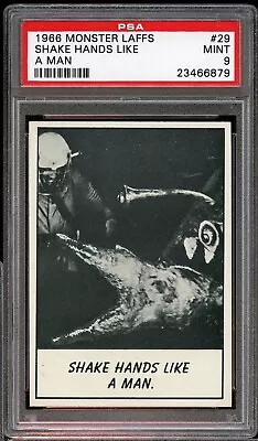 1966 Monster Laffs #29 Shake Hands Like A Man PSA 9 • $50