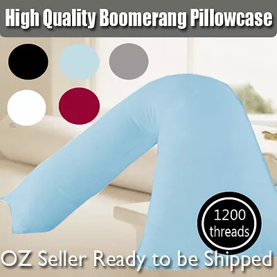 1200TC Egypt Cotton Boomerang V-shape Maternity Pillowcase  White/Grey/Black • $25.95