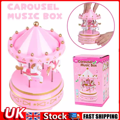 Cute Music Box Musical Carousel Horse Carousel Toy Child Baby Birthday Gifts • £9.92