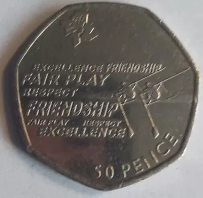 2011 LONDON OLYMPICS 2012  ROWING 50p COIN • £1