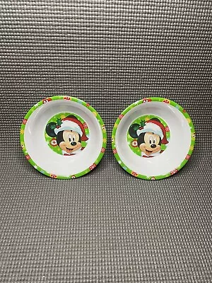 Micky Mouse Christmas Promo Melamine Kids Bowl Plastic Walt Disney NEW • £6.99