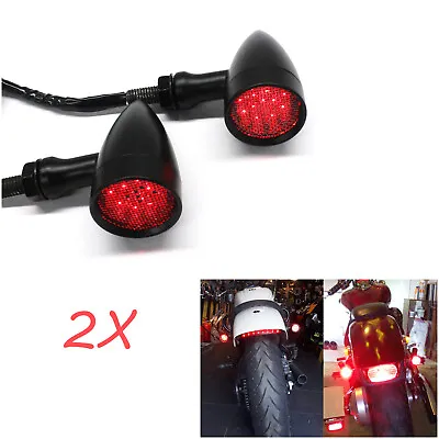 Bullet Motorcycle LED Brake Stop Running Turn Signal Tail Light For Bobber Cafe • $21.94