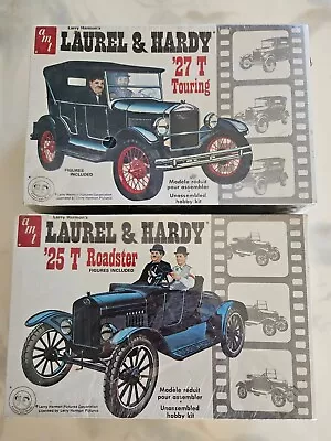 AMT LAUREL & HARDY 1927 & 1925 Ford Model T Touring Figure Model Kit Lot Of 2  • $39.99
