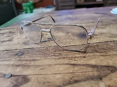 Vintage Safilo Eyeglasses 140 Italy Aviator Glasses Gold Frame • $14.99
