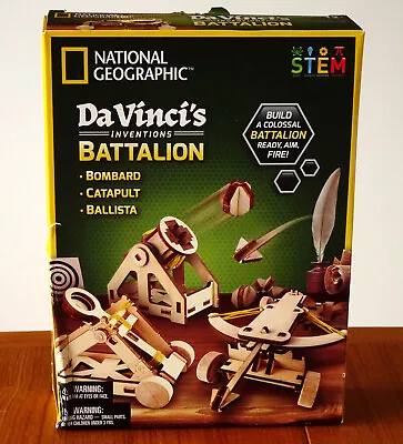 NATIONAL GEOGRAPHIC DA VINCI'S INVENTIONS Battalion Set Of 3 Models Complete • $14.99