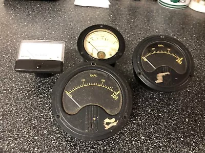 Vintage Vehicle Gauges From Cars Trucks Amps Volts Lot Of 4 • $19.99