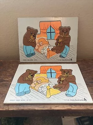 VINTAGE Judy Instructo Wood Puzzle 1979 THREE BEARS 14 Pieces - 2 Are AVAILABLE • $10.99