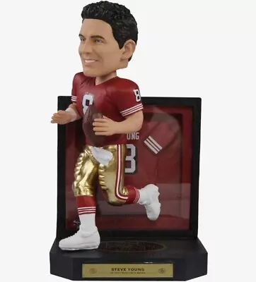 $200 • Buy STEVE YOUNG 49ers NFL “Jersey Showcase” Bobblehead Sold Out #'d/2021