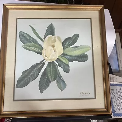 C Don Ensor 'Rhododendron' Signed Collector Print Framed & Matted Vintage • $60