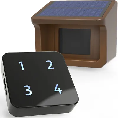Htzsafe 1/2Mile Solar Wireless Driveway Alarm Weatherproof Outdoor Motion Sensor • $53.99
