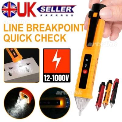 £7.49 • Buy Voltage Tester Pen Non Contact Electric Detector AC Sensor Power Alert 12-1000V