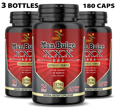 Man Bulge By SMS Sport Supplement 180 Vegetable Capsules Non Gmo  • $21.99
