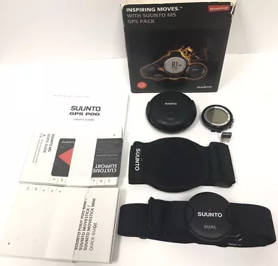 Suunto M5 Black Silver Digital Sports Watch No Band GPS Pack Pod Guides Included • $65