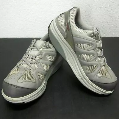 Mbt Swiss Women's Size 7.5 Gray Mesh Leather Toning Walking Workout Euc • $32.67