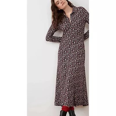 £19.78 • Buy Brora Liberty Floral Print Jersey Shirt Dress, Navy /Berry, 18