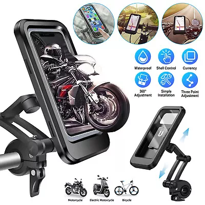 Waterproof Touch Screen Case Bike Motorcycle MTB Phone Holder Handlebar Bracke • $12.98