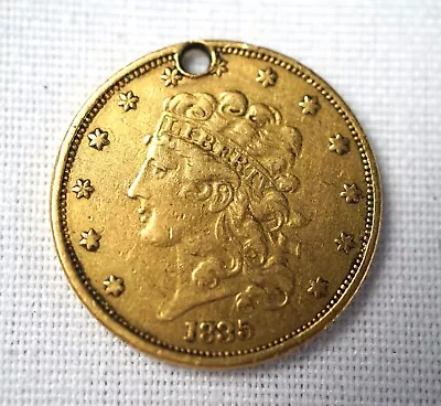 1835 US $5 Gold Classic Head Coin HOLED • $550