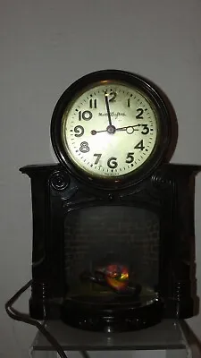 Vintage Master Crafters Electric Fireplace Clock - Parts Or Pepair • $32.99