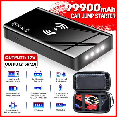 Car Jump Starter Starting Device Petrol Diesel 99900mAh Car Emergency Booster # • $69.99