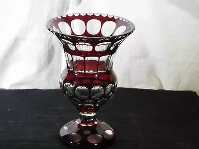 $675 • Buy Amethyst Cut To Clear Val St.Lambert Art Deco Campana Mantle Urn-Vase Flare Top