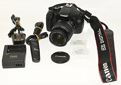 Canon 550D DSLR Camera + Canon IS 18-55mm +Remote +2x Battery - Shutter Only 5% • £152