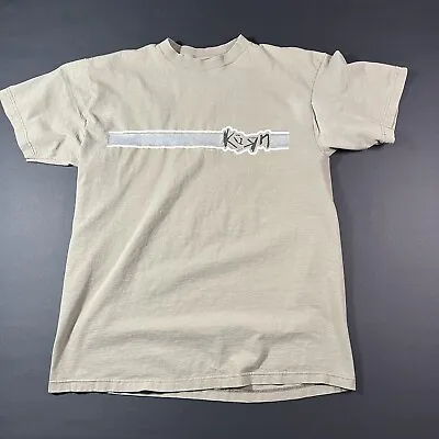 $40.71 • Buy Vintage 1996 Korn Graphic Band T-shirt XL Tan