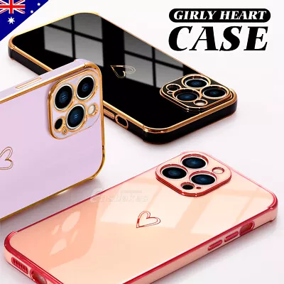 $8.95 • Buy Girly Heart Shockproof Case For IPhone 15 14 13 12 11 8 Pro Max XR XS MAX Mini