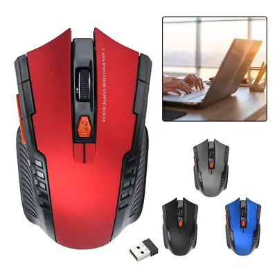 £5.99 • Buy Pc Optical Wireless Mouse Laptop Cordless Usb Computer 2.4GHz Gaming Scroll Mice