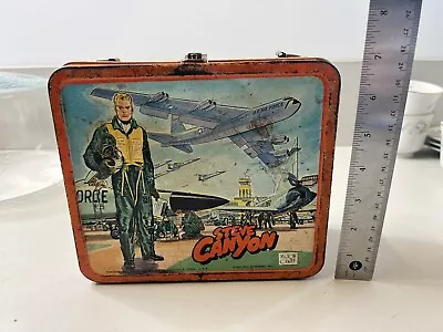 1959 Steve Canyon Aladdin Metal Old Vintage Lunchbox Lunch Box No Thermos • $49.99