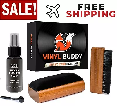 Ultimate Vinyl Record Cleaning Kit Includes Record Cleaner Velvet Brush 🥇🥇🥇🥇 • $26.74