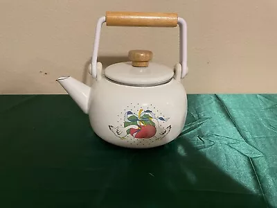 Enamel Over Metal 60's Teapot Pre Owned • $25