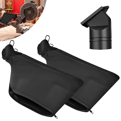 2Pcs Dust Collection Bag For Mitre Saws Black Dust Bag With Zipper Adjustable ✈☄ • $14.15
