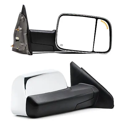 Tow Mirrors For 2002-2008 Dodge Ram 1500 2004-09 2500 3500 Power Heated Signal • $134.26