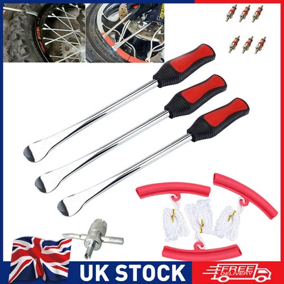 £23.76 • Buy Heavy Duty Tyre Levers Spoon Set Scooter Bike Motorcycle Tire Changing Tool +Bag