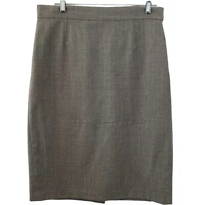 Charles Nolan NY Skirt Womens 14 Wool Blend Pencil Gray • $35