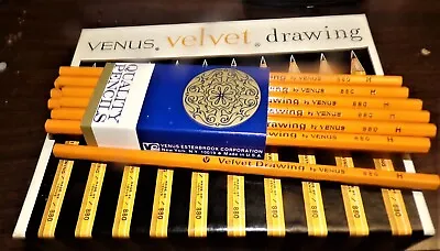 Venus Esterbrook  Velvet 880-H One Dozen 12 Drawing Pencils NEW NOS • $9