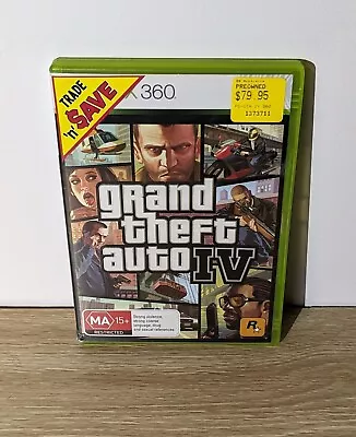 Grabd Theft Auto IV 4 - Microsoft Xbox 360 Game - With Manual & Map • $13