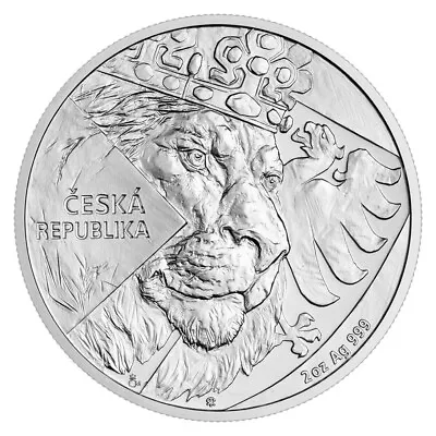 2024 Niue Czech Lion 2 Oz Silver BU  Coin In Capsule • $89.95