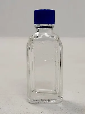 Antique Burnett's Liquid Hair Color Miniature Glass Bottle 2 3/8  With Blue Cap • $9.99