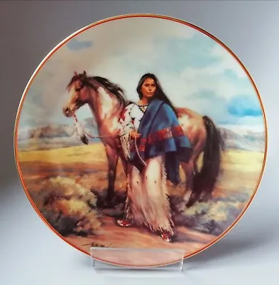 Woman Of The Wind Display Plate: Native American Indian Vel Miller Franklin Mint • £17.78