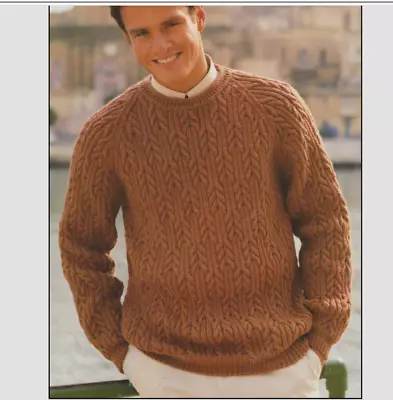 1078 Men's DK Sweater 38-48  Knitting Pattern COPY • £3.49